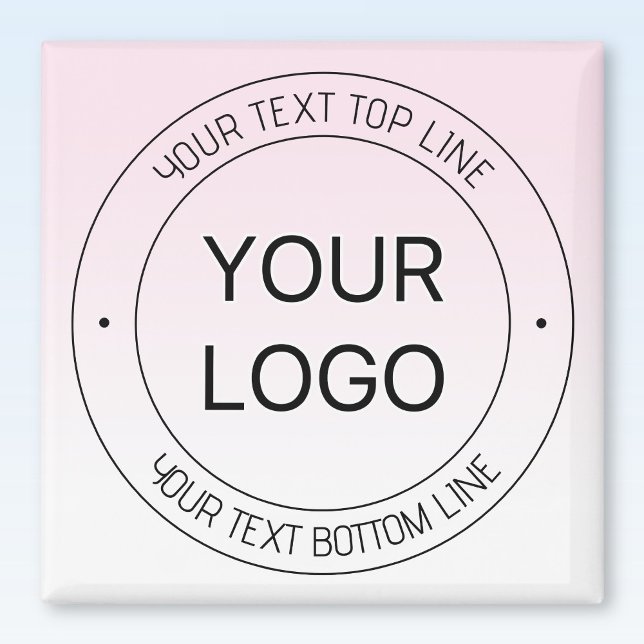 Aimant Remplacement de logo facile & Texte éditable Rose  (Créateur téléchargé)