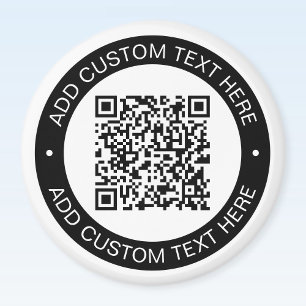 Aimant Remplacez par votre propre code QR ou image téléch