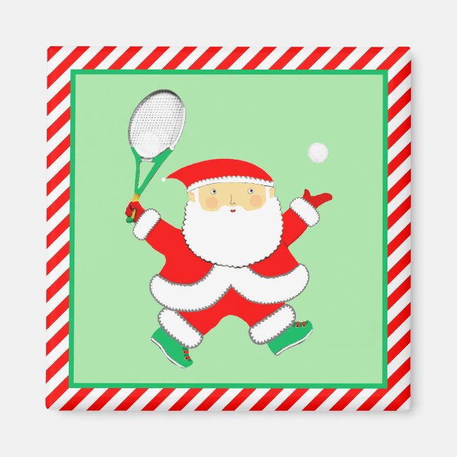 Aimant Remplissages de bas de Noël de tennis (Devant)