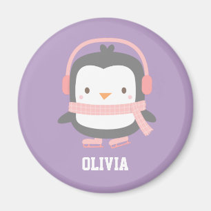 Aimant Remplissages de Noël de manchot mignon pour filles
