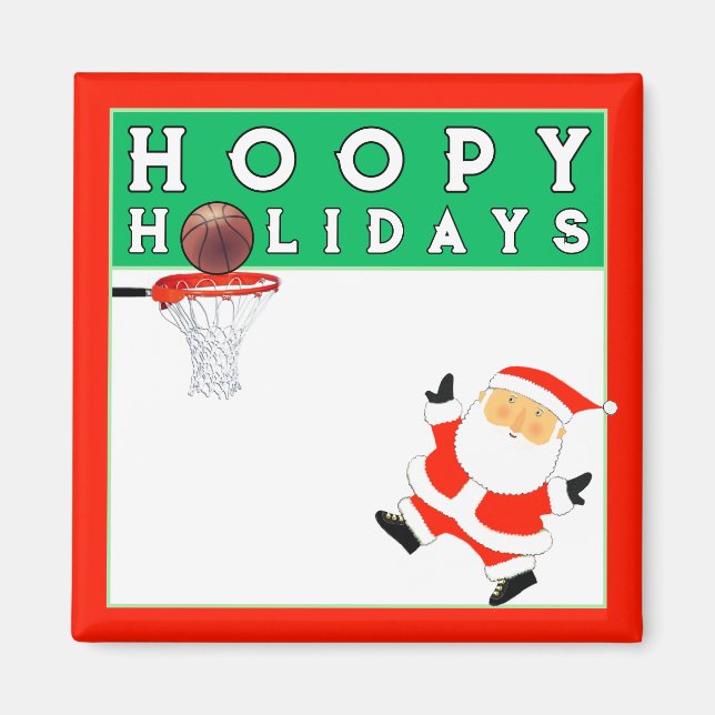 Aimant Remplisseur de chaussette de Noël de basket-ball (Devant)