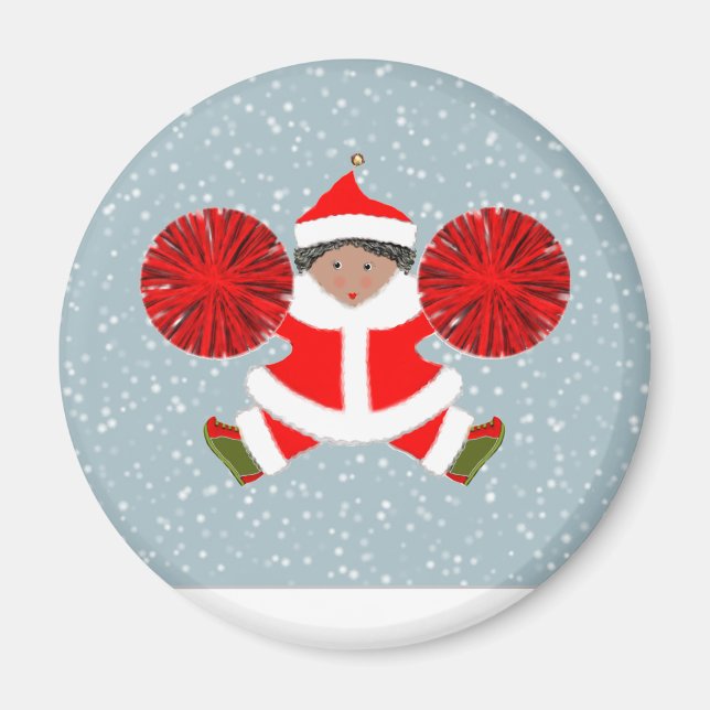 Aimant Remplisseur de chaussette de Noël de Cheerleading (Devant)