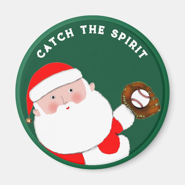 Aimant Remplisseurs de bas de Noël de baseball (Devant)