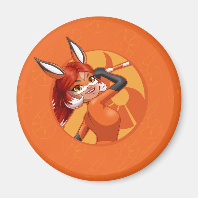 Aimant Rena Rouge Orange Badge (Devant)