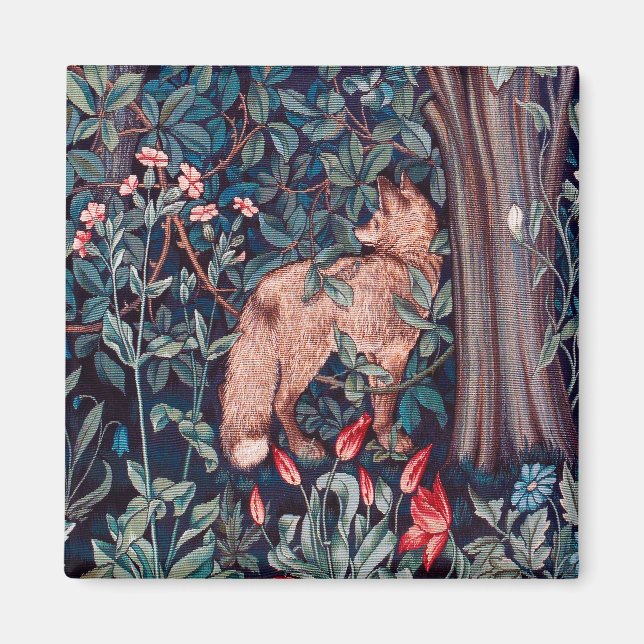 Aimant Renard dans la forêt, William Morris (Devant)