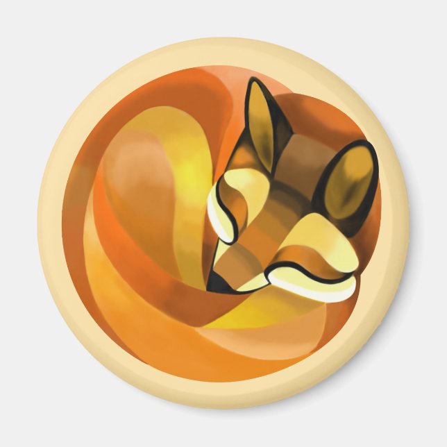 Aimant Renard endormi (Devant)