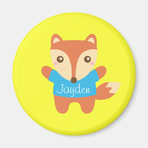 Aimant Renard mignon et coloré pour les enfants