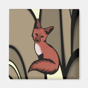 Aimant Renard rouge