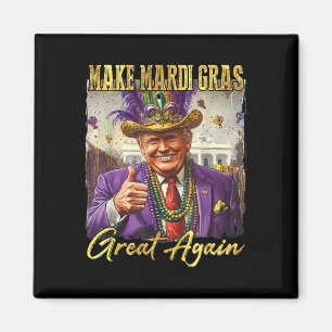 Aimant Rendez Mardi Gras Great Again Drôle Trump 2025 Hom