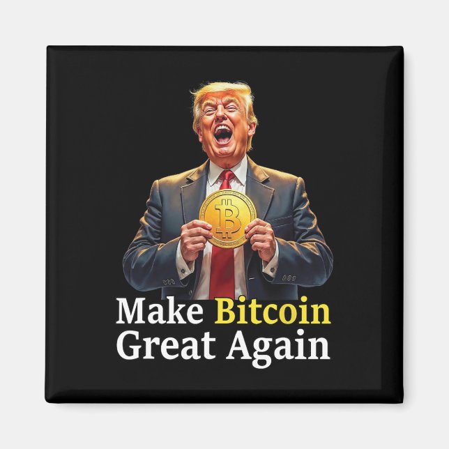 Aimant Rendre Bitcoin Great Again Trump Bitcoin Crypto Fu (Devant)