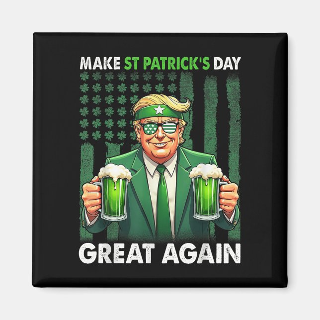 Aimant Rendre la grandeur du Jour de la Saint Patrick à n (Devant)