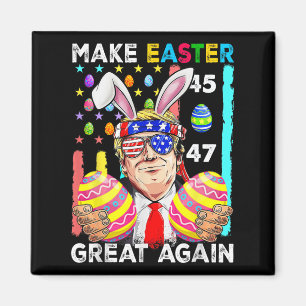 Aimant Rendre la Pâques grande encore amusante Trump Bunn