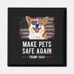 Aimant Rendre les animaux en sécurité Corgi Dog Trump 202