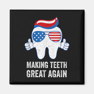Aimant Rendre les dents grandes à nouveau Drapeau américa