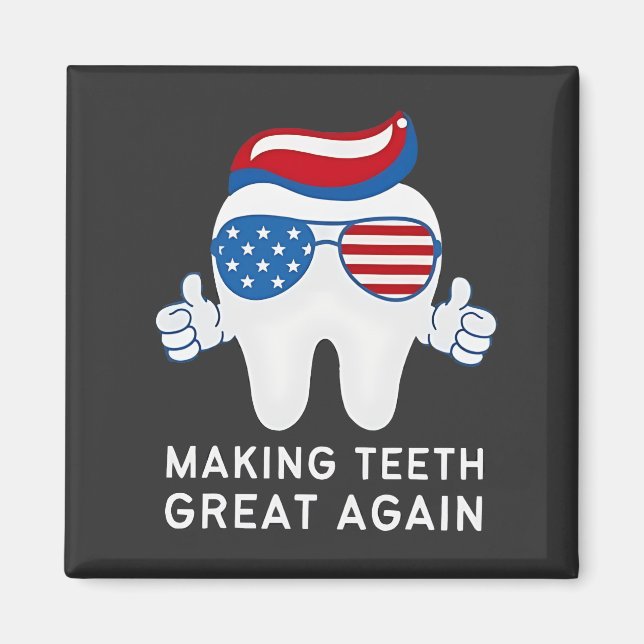 Aimant Rendre les dents plus grandes 4 juillet dentaire (Devant)