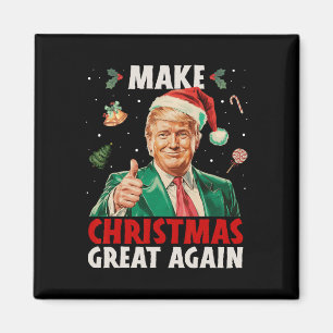 Aimant Rendre Noël super à nouveau amusant Trump Xmas Sno