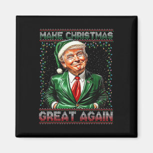 Aimant Rendre Noël super à nouveau drôle Père Noël Trump