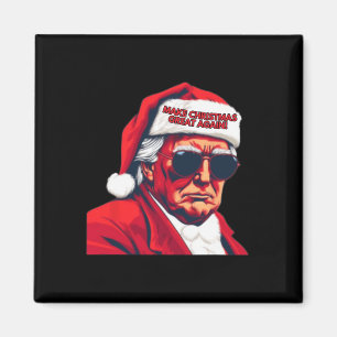 Aimant Rendre Noël super à nouveau drôle Père Noël Trump