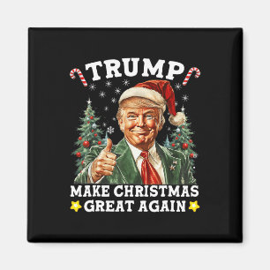 Aimant Rendre Noël super à nouveau drôle Père Noël Trump