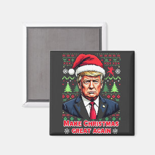 Aimant Rendre Noël super à nouveau laid Noël Sweat trump