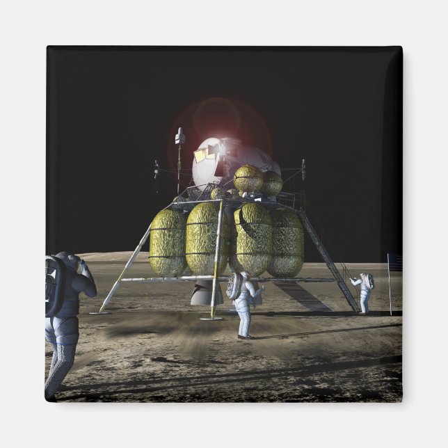 Aimant Rendu d'artiste d'un nouveau vaisseau spatial à la (Devant)