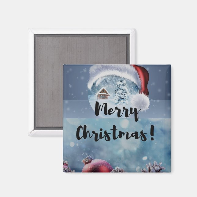 Aimant Rennes de Noël modernes drôles et mignonnes      (Recto/Verso)