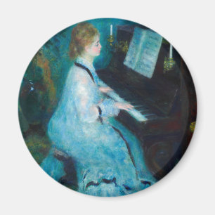 Aimant Renoir femme à l'impressionniste Vintage de piano