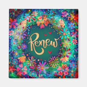 Aimant Renouveler Floral Plutôt Inspirationnel Colorful t