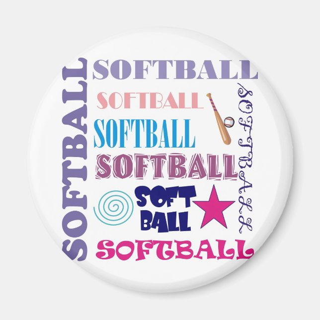 Aimant Répétition du softball (Devant)