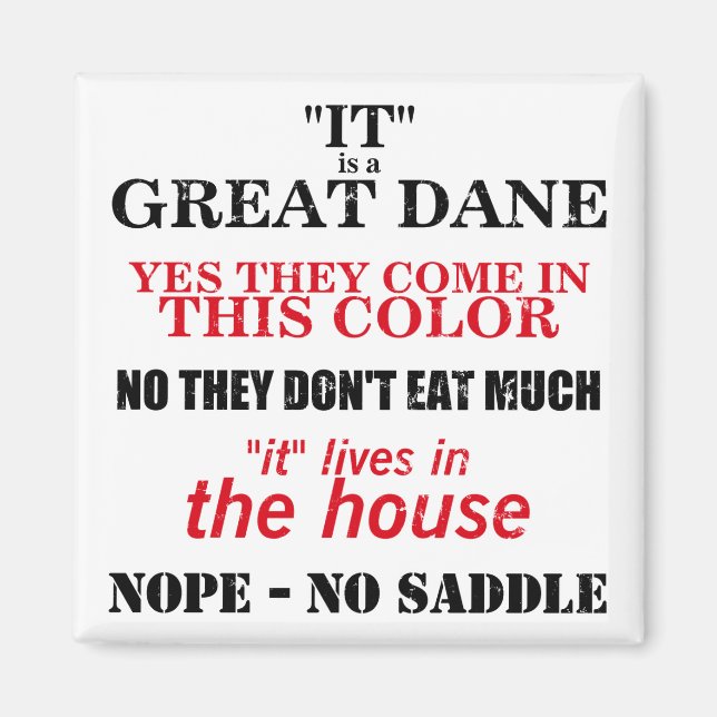 Aimant Réponse à la marche des grands Danois (Devant)