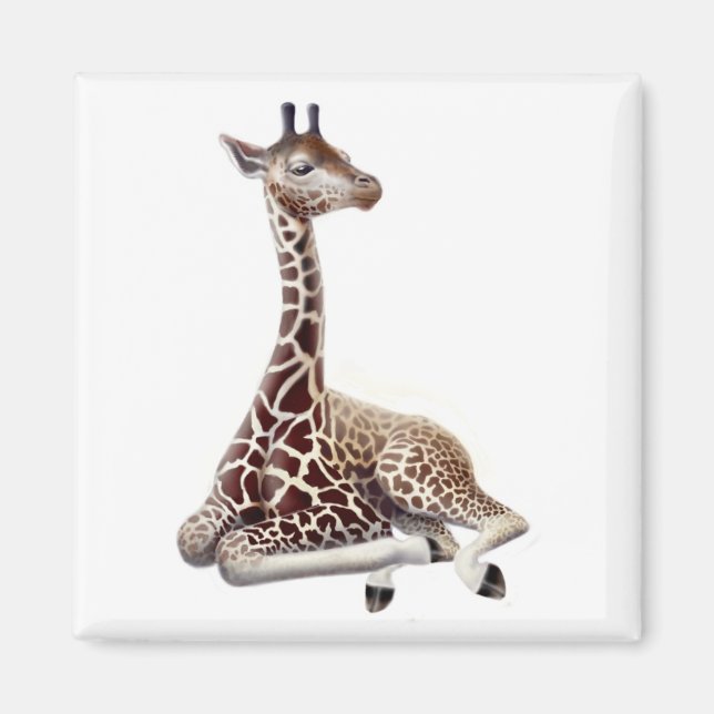 Aimant Repose de l'aimant de girafe (Devant)