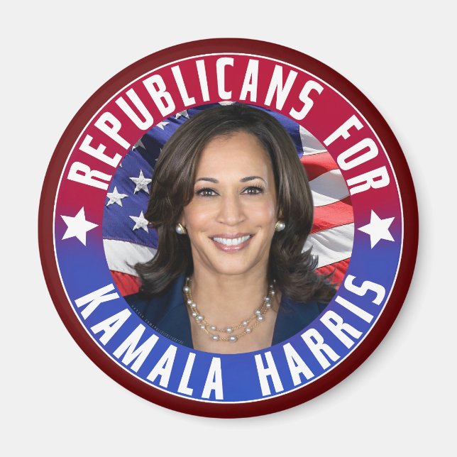 Aimant Républicains pour le président Kamala Harris Photo (Devant)