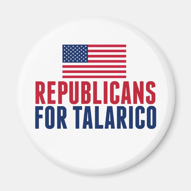 Aimant Républicains pour Talarico Élection 2026 (Devant)