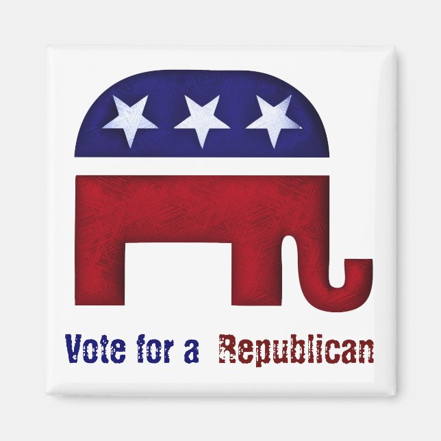 Aimant Republican elephant logo (Devant)