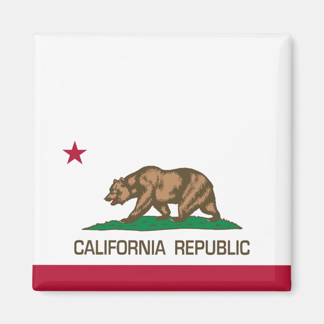 Aimant République de Californie (drapeau d'État) (Devant)