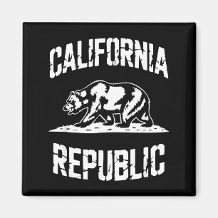 Aimant République de Californie État Grizzly Rétro Vintag