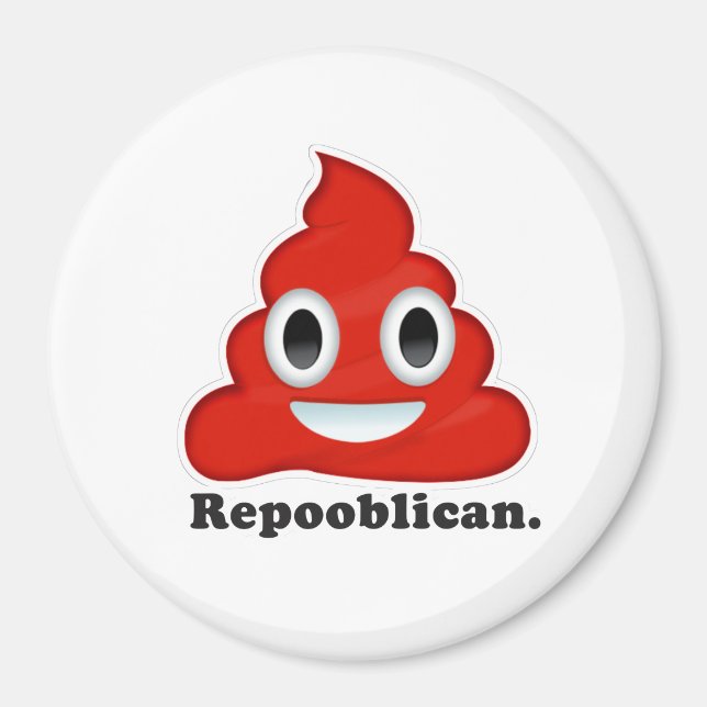 Aimant République Poo Rouge - (Devant)