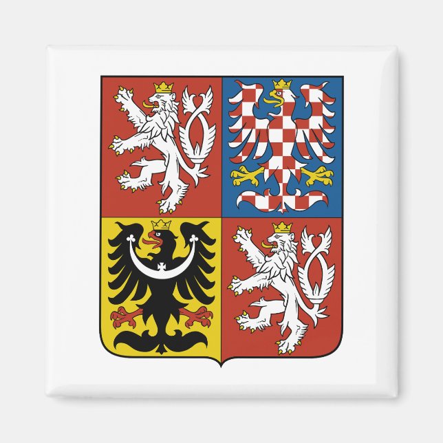 Aimant république tchèque pays blason armoiries symbole e (Devant)