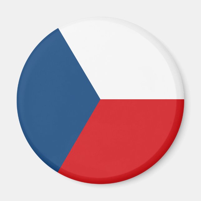 Aimant République tchèque rond drapeau symbole du pays ar (Devant)