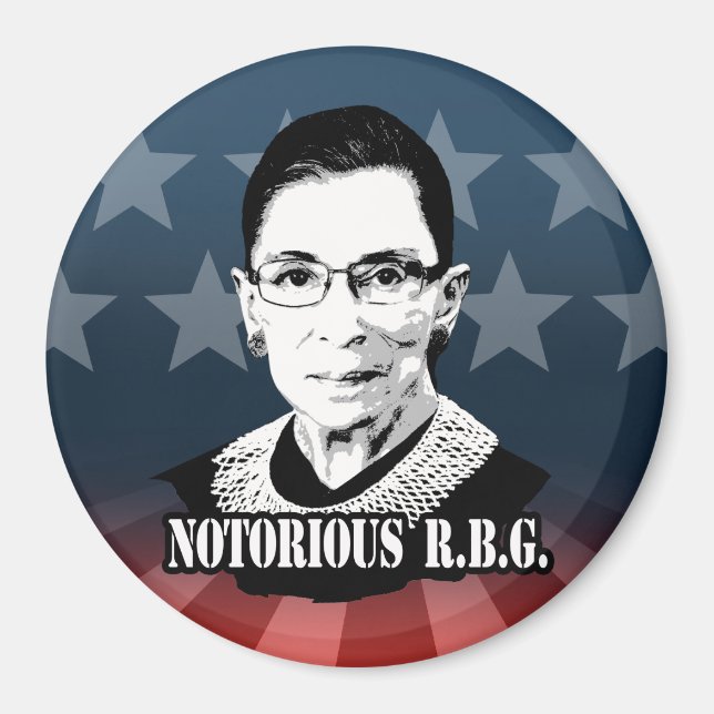 Aimant Réputé R.B.G. - Ruth Bader Ginsburg (Devant)