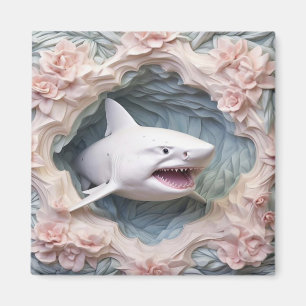 Aimant Requin blanc sous-marin 3D