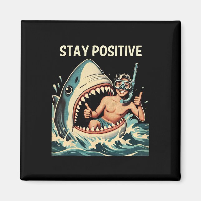 Aimant Requin drôle reste positif  (Devant)