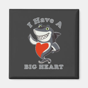 Aimant Requin J'Ai Un Grand Coeur Valentines Day Love T-S