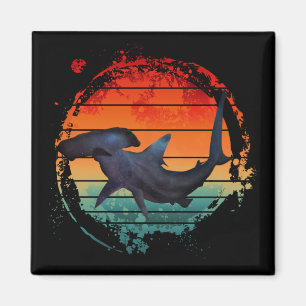 AIMANT REQUIN MARTEAU COUCHER DE SOLEIL VINTAGE