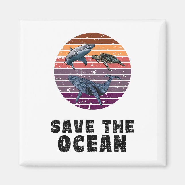Aimant Requin, Tortue de mer, Baleine, Protection De l'en (Devant)