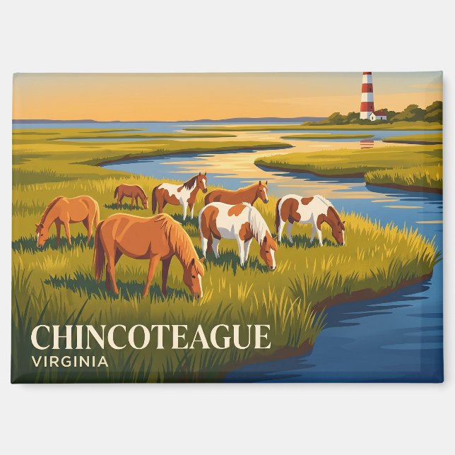 Aimant Réserve de faune de Chincoteague USA (Recto)