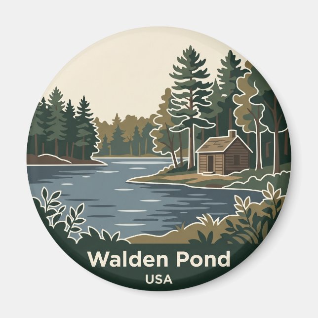 Aimant Réserve d'État de l'étang de Walden États-Unis (Devant)