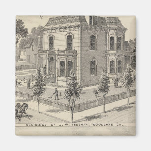 Aimant Résidence de Woodland lithographiée