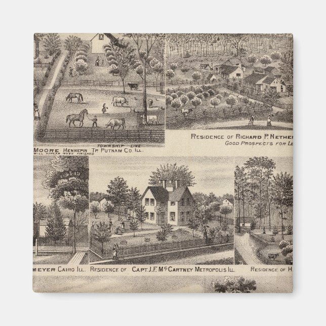 Aimant Résidences et fermes en Edgar, Hardin, Massac (Devant)