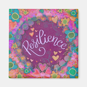 Aimant Résilience tendance Joli Floral Modernité Inspiriv